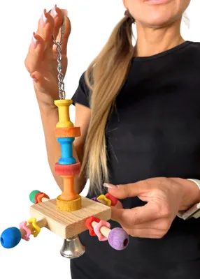 Produktbild von Buntes Interaktives Spielzeug für kleine Papageien – Fördert Aktivität und NeugierColorful Toy für Baby-Papageien – Sicheres, interaktives Spielzeug für stundenlangen Spaß