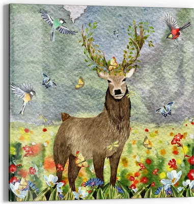 Produktbild von DEQORI Glasbild Echtglas 30x30 cm 'Waldgeflüster' Wandbild Bild modern Deko