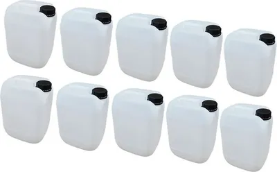 Produktbild von 10 Stück 10 Liter 10 L Kanister natur lebensmittelcht dicht Wasserkanister Camping DIN61 (10x10knn61)