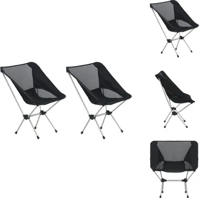 Produktbild von vidaXL Klappbare Campingstühle 2 Stk. mit Tragetasche 54x50x65 cm Alu -  Campingmöbel
