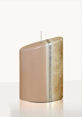 Produktbild von Designkerze Atica  Ovalkerze Taupe 130 x Ø 90 mm