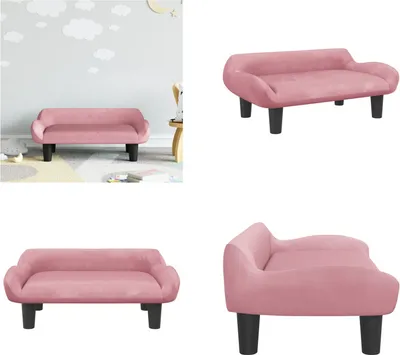 Produktbild von vidaXL Kindersofa Rosa 70x40x24 cm Samt - Kindersofa - Kindersofas - Minisofa - Spielzimmersofa