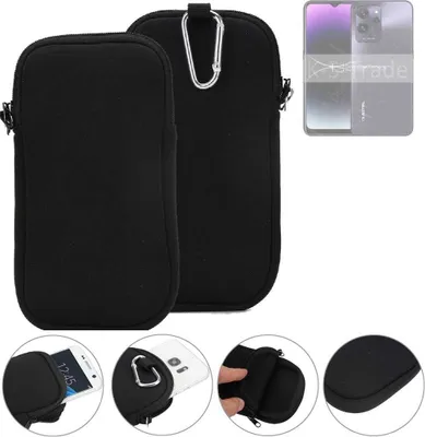 Produktbild von K-S-Trade Neopren-Hülle Handyhülle kompatibel mit Oukitel C32 Schutzhülle Neoprenhülle Sleeve Schutz-Hülle Gürtel Tasche Case Holster