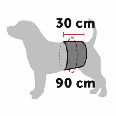 Produktbild von Gentleman wickeln König schwarz 90x30 cm Hund