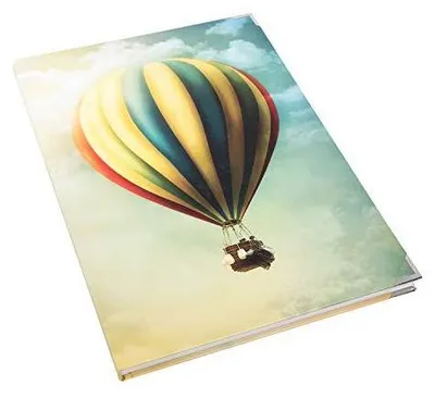 Produktbild von Großes XXL Notizbuch DIN A4 mit leeren Seiten Hardcover - Heißluftballon buntMit Metallecken