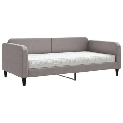 Immagine prodotto di vidaXL Divano letto con materasso Taupe 100x200 cm Tessuto