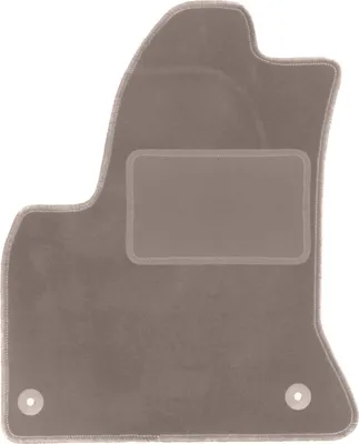 Produktbild von Fahrerfußmatte Velours beige passend für Citroen C4 Grand Picasso (2006-2013, 7 Personen) – mit Befestigungen – passgenau