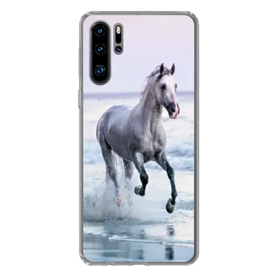 Produktbild von MuchoWow® Handyhülle Schutzhülle Hülle für Huawei P30 Pro Pferd - Meer - Pastell Silikon Softcase Handy Hülle - Schutzdeckel