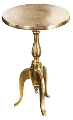 Produktbild von Barock Beistelltisch Rund in Antik Gold 55 cm