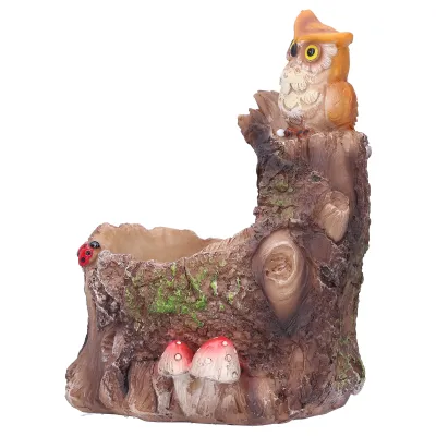 Immagine prodotto di Vaso da fiori, innovativo, impermeabile, per piante grasse, fiori e bonsai, in resina sintetica, decorazione per la casa, aquila appollaiata su un albero