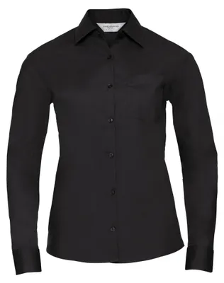 Image de Blouse à manches longues Russell Collection pour femmes FK747 (2XL) (noir)