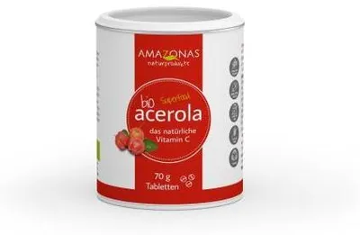 Immagine prodotto di Acerola 100% vitamina C naturale biologica in pastiglie 70 g