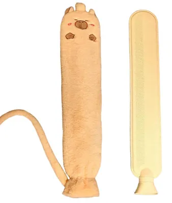 Produktbild von Wärmflasche Lang mit Bezug 2L Schlauch Tier für Kinder & Erwachsene