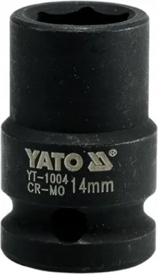 Obrázok produktu pre Yato YT-1004, Rázová hlavica, Čierna, 1/2", Metrický, 14 mm, Chróm molybdén