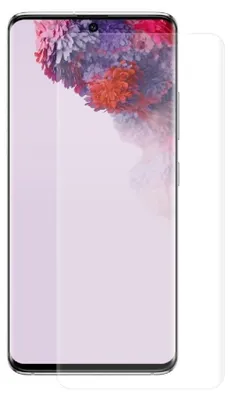 A screen protector is shown on a smartphone.