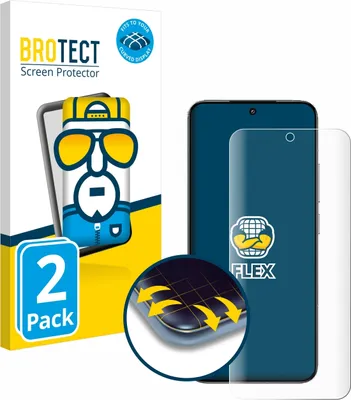 Produktbild von 2x BROTECT Fullscreen Schutzfolie für Xiaomi 14 Displayschutz Folie Fullcover Klar Transparent