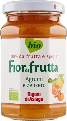 Produktbild von 6x Rigoni Di Asiago Fiordifrutta Agrumi e Zenzero Zitrus und Ingwer 250g + Italian Gourmet Polpa 400g