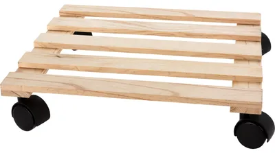Produktbild von Pro Garden Pflanzenwagen - Holz - natur - quadratisch - 28 x 28 cm