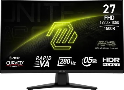 Produktbild von MSI MAG 274CXF, 68,6 cm (27"), 1920 x 1080 Pixel, Full HD, 0,5 ms, Schwarz