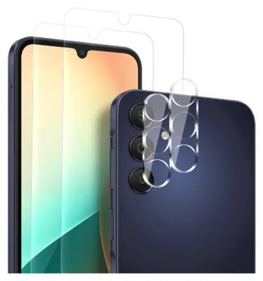 Produktbild von 2x Display + Kamera Glas für Samsung Galaxy A16 5G Panzerfolie Displayglas Kameraglas 9H Schutzglas