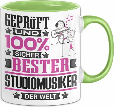 Produktbild von Studiomusiker Geschenk Lustiger Spruch für Studiomusiker Geschenkidee Bester Studiomusiker Der Welt (Grün)