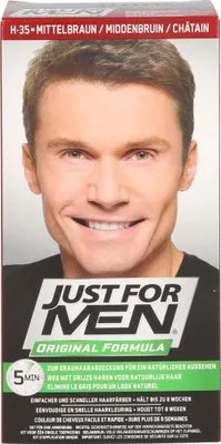 Produktbild von JUST FOR MEN Pflege-Tönungs-Shampoo mittelbraun, 60 ml Shampoo