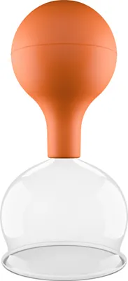 Produktbild von Pulox Schröpfglas aus Echtglas inkl. Saugball - 6,2 cm in Braun