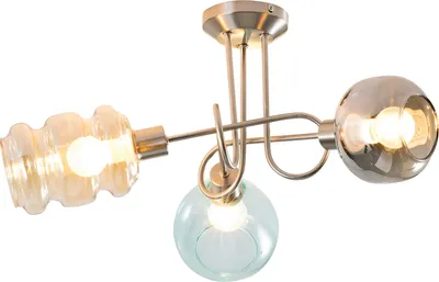 Produktbild von home24 Deckenleuchte - Sicherheitsglas / Eisen - 3-flammig