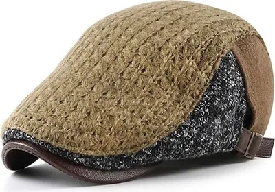 Zdjęcie produktu dla Stylowy męski beret Hector w jasnobrązowym kolorze KP26055