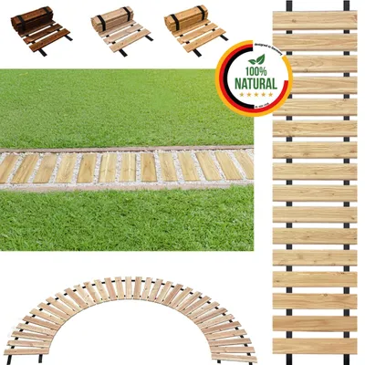 Obrázok produktu pre Floranica drevený záhradný chodník 30 × 1 m, neošetrené drevo, prírodný rolovací chodník so štruktúrovaným povrchom