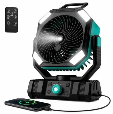 Campingventilator 20.000 mAh, USB-Tischventilator mit Fernbedienung