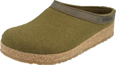 Produktbild von Haflinger Damen Herren Hausschuhe Pantoffeln Wolle Grizzly Torben 713001, Größe:38 EU, Farbe:Grün