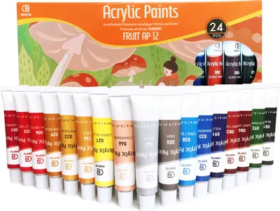 Zdjęcie produktu dla Farby akrylowe ESENG® Premium Fruit AP-12, zestaw 24 tubek x 12ml