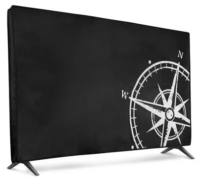 Produktbild von kwmobile 32" TV Abdeckung Indoor - Fernseher Hülle Bildschirmschutz Abdeckung - TV Bildschirm Staubschutzhülle - Fernsehabdeckung - Weiß Schwarz