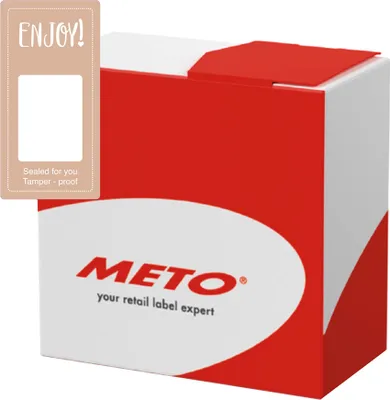 Produktbild von Meto 30011966, Braun, Weiß, Rechteck, Permanent, 50 x 100 mm, Junge/Mädchen, Erwachsener