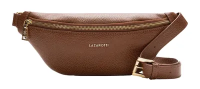 Image de Lazarotti Cuir sac banane sac à épaule bandoulière Bologna Leather Belt Bag Brown brun