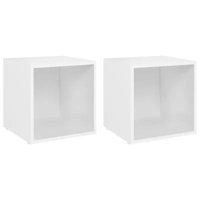 Immagine prodotto di Mobili TV 2 pz. Bianco 37x35x37 cm Materiale a base di legno