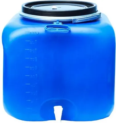 Obrázek produktu pro Sud na krmivo se širokým hrdlem 100l sud na siláž plastový sud na déšť s kohoutkem 100 litrů modrý