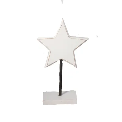 Obrázek produktu pro Dřevěná hvězda na stojanu 11,5x4,5cm, vánoční dekorace pro domácnost