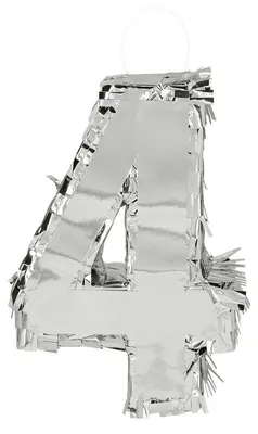 Immagine prodotto di Pignatta numero 4 argento glitterato