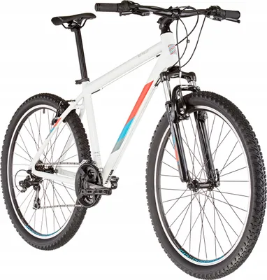 Image de Vélo tout terrain SERIOUS ROCKVILLE 27,5, blanc/bleu/rouge, taille du cadre 50 cm - N