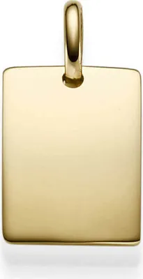 Produktbild von Anhänger Gravurplatte Rechteck 15x10,5mm 585 Gold Gelbgold Halsschmuck Uni