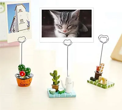 Produktbild von Dailygoods - 30 Stück Fotohalter - Metallische Tischkartenhalter