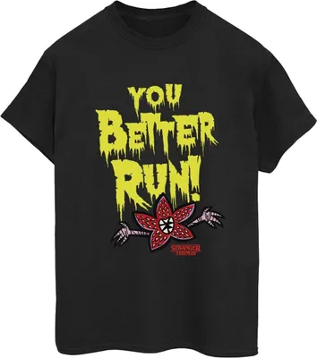 Produktbild von Netflix - "Stranger Things You Better Run" T-Shirt für Damen BI44246 (L) (Schwarz)