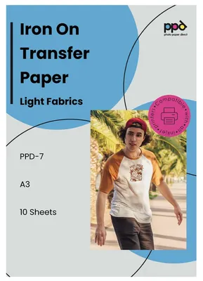10x A3 Inkjet Transferpapier für helle Textilien