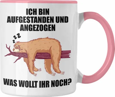 Produktbild von Trendation - Fauler Kollege Geschenk Arbeitskollege Lustige Tasse mit Sprüchen Kollegin (Rosa)