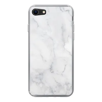 Produktbild von MuchoWow® Handyhülle Schutzhülle Hülle für iPhone 7 Marmor - Weiß - Grau - Luxus - Marmoroptik - Stein Silikon Softcase Handy Hülle - Kartenhalter