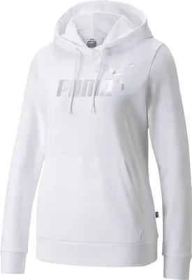 Produktbild von Puma ESS+ METALLIC LOGO HOODIE W WHITE M