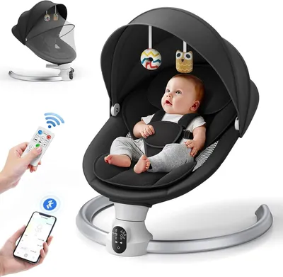 Produktbild von Babyschaukel - Babywiege - Babyschaukel - Wippstuhl - Babywipper - Intelligente App-Steuerung
