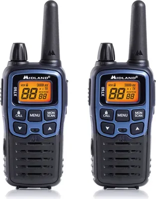 Obrázok produktu pre Midland XT60 24-kanálový vysielač 446MHz čierno-modré nabíjateľné batérie